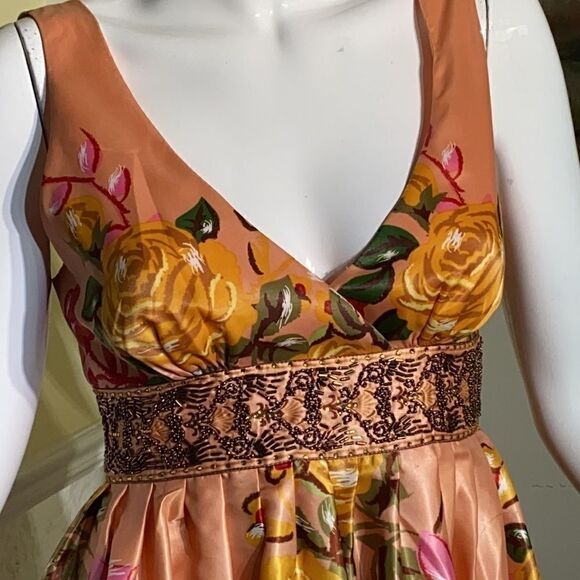 Forever 21 Pink Floral Satin Dress - Picture 3 of 7